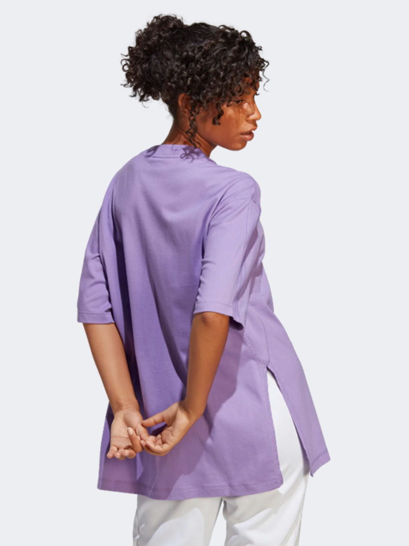 Adidas Dance Oversized Women Sportswear T-Shirt Purple
