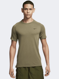 تيشيرت تدريب رجالي Nike Flex Rep زيتوني متوسط/أسود