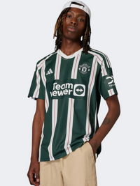 تيشيرت كرة قدم رجالي Adidas Mufc Away بلون جرين نايت/أبيض