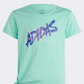 Adidas Dance Knotted Girls Sportswear T-Shirt Green/Silver