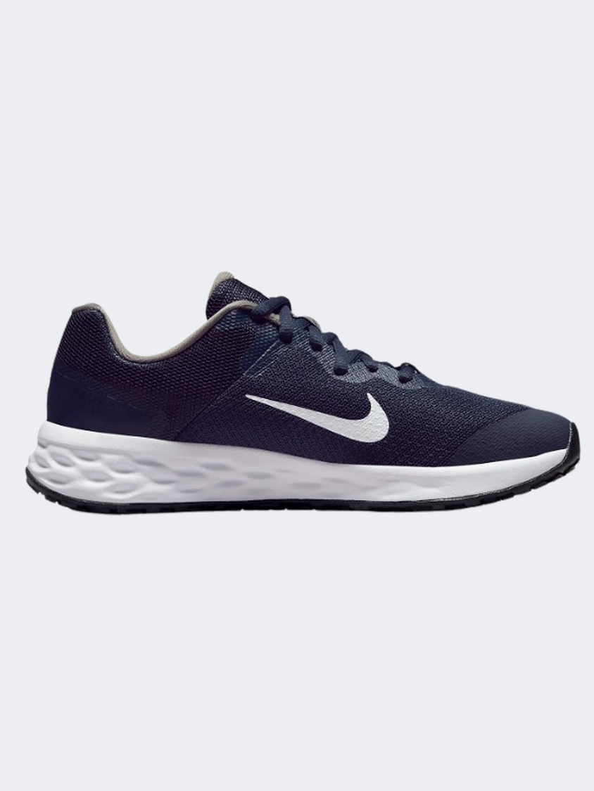 Nike Revolution 6 Gs-Boys Running Shoes Midnight Navy/White