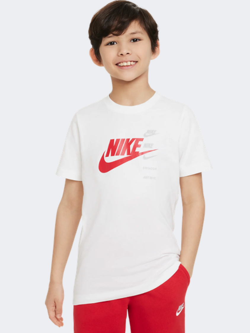 Nike Standard Issue Boys Lifestyle T-Shirt White/Red