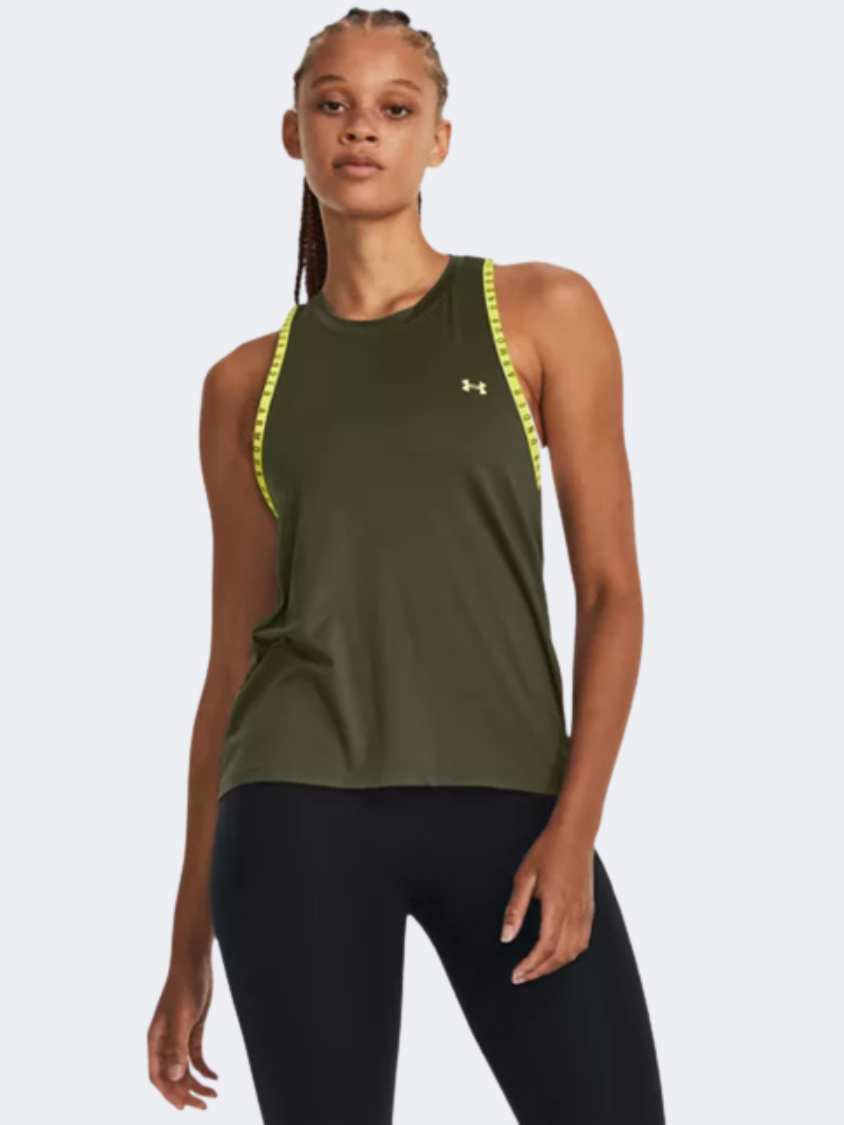 Under Armour Knockout Women Training Tank Green/Lime Yellow