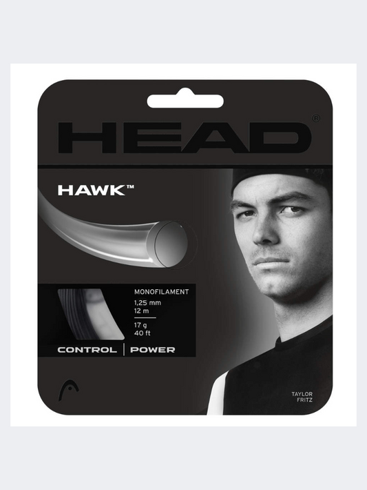 Head Hawk Set 17 Tennis Strings Black