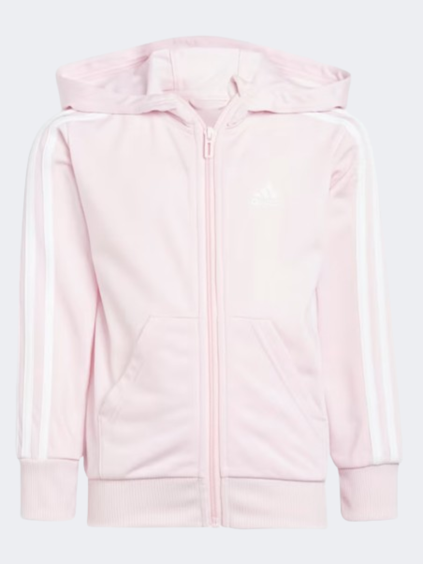 Adidas Essentials 3 Stripes Little Pink/Vi Mike Sport Iraq Girls Sportswear Suit – Clear