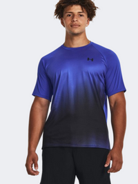 تيشيرت تدريبي رجالي Under Armour Tech Fade أزرق ملكي/أسود